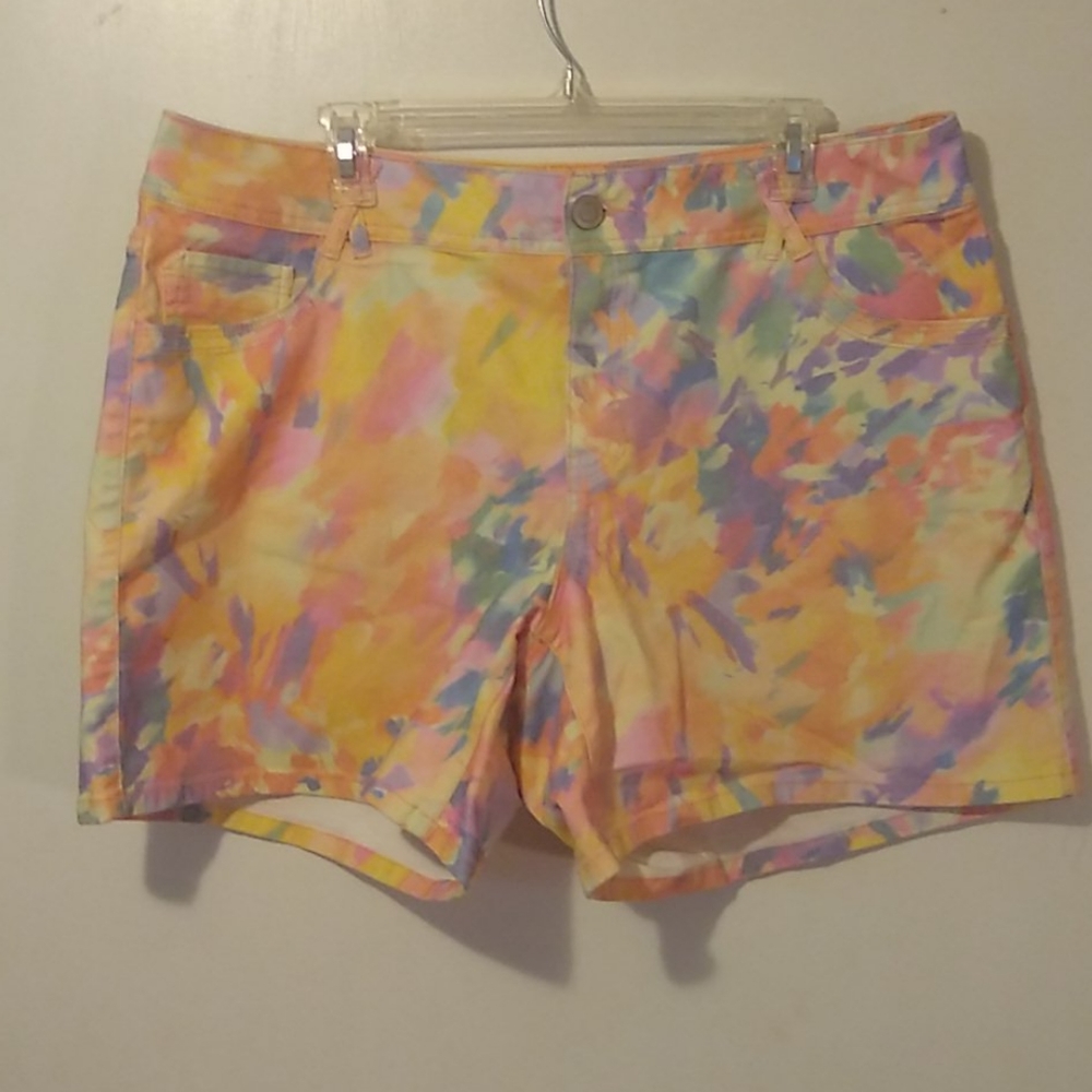 Lane Bryant Pastel Tye Dye Shorts